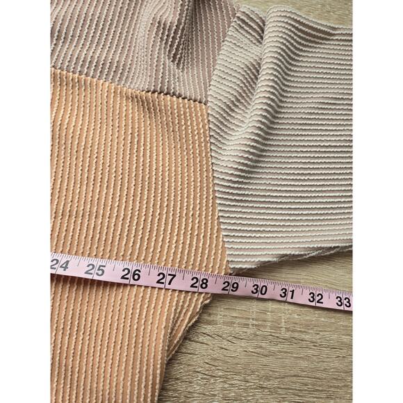 DOKOTOO Soft Ribbed Color Block Oversized Long Sleeve Pullover Top 2XL Brown Tan - Picture 11 of 13